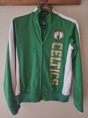 G-III 4Her Carl Banks Kelly Green/White Boston Celtics On-Deck Jacket Womens S
